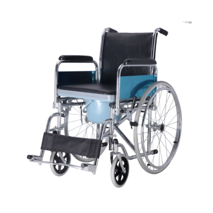 Foldable Wheelchair With Commode